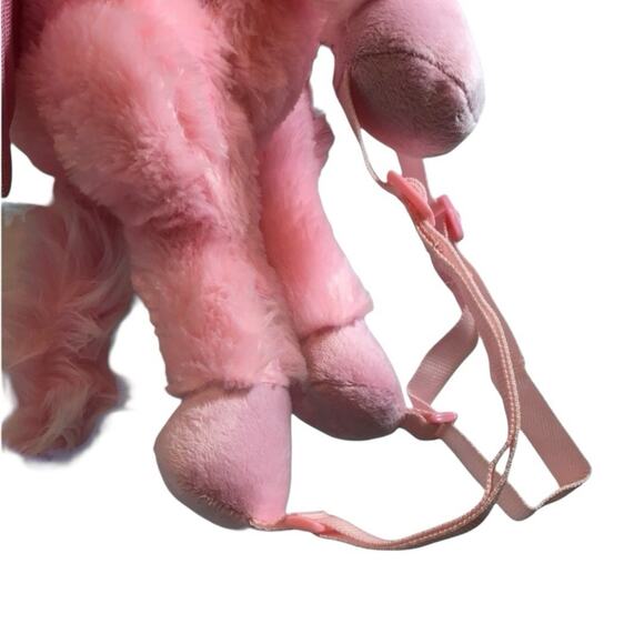 Funzone Unicorn Backpack Pegasus Pink Stuffed Plush 19” Sparkly Bag Glitter NWT - Picture 6 of 7